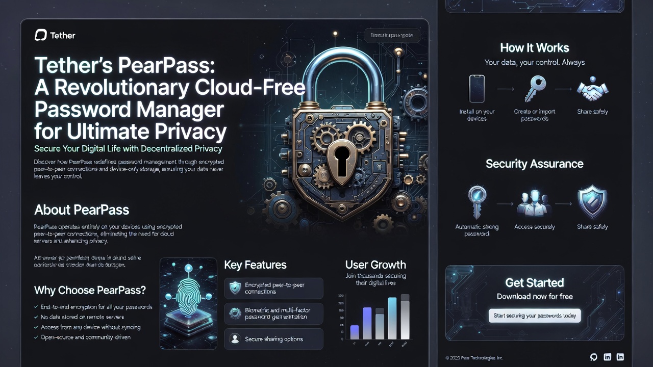 Tether's PearPass: A Revolutionary Cloud-Free Password Manager for Ultimate Privacy