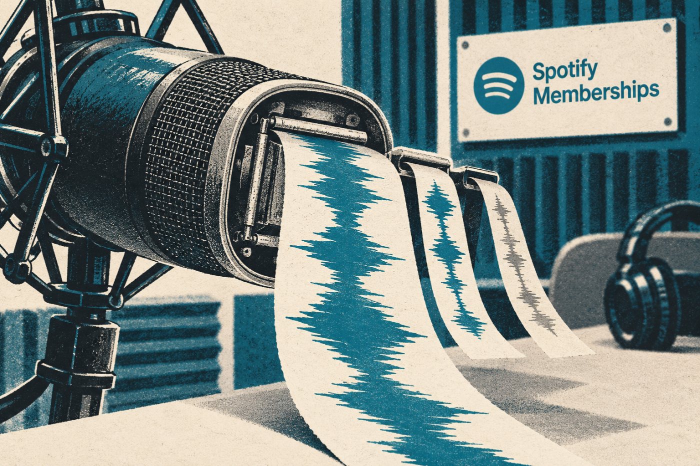 La recette d’un abonnement Spotify Memberships est répartie entre taxes éventuelles, frais de plateforme et part du podcasteur.