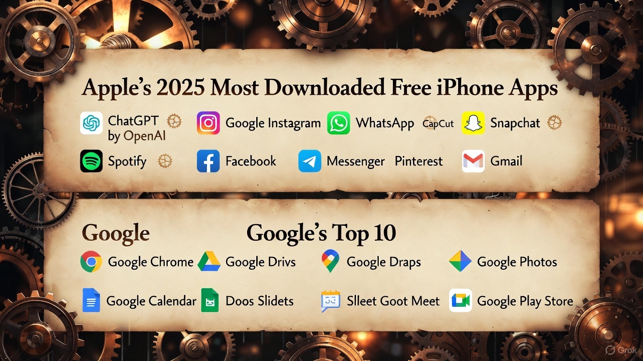 ChatGPT Tops Apple's 2025 Most Downloaded Free iPhone Apps List — With Google Claiming Half the Top 10