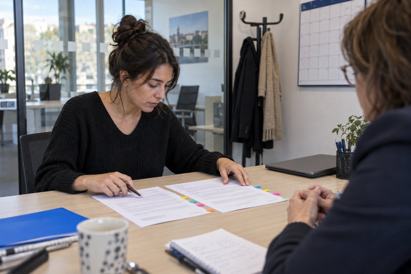 Contrôle des heures, du salaire, du jour libre, du statut et du pays d’emploi avant une candidature.