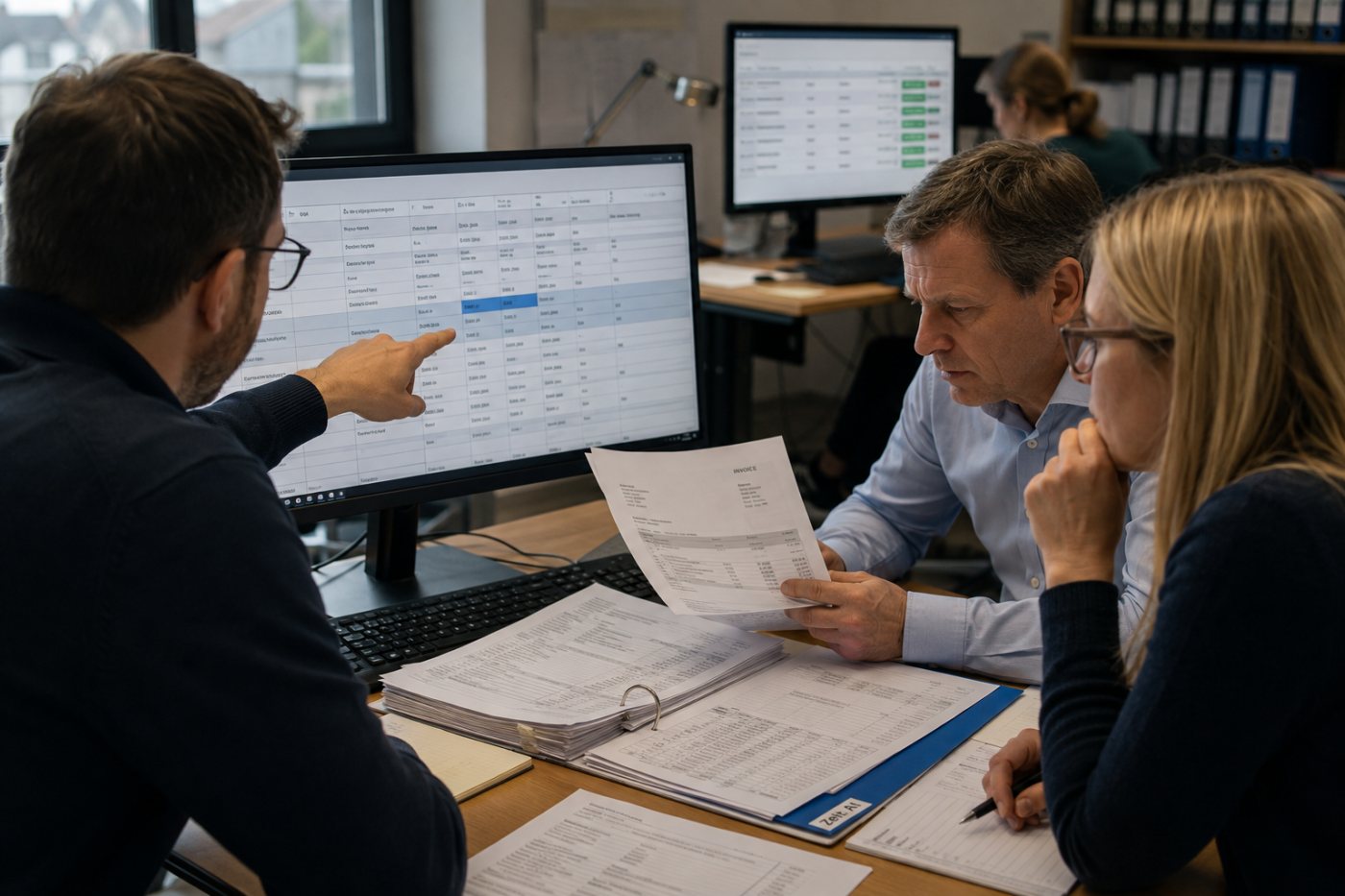 Ein Forward-Deployed Engineer und das Controlling validieren Datenzuordnungen für ZeitMind.