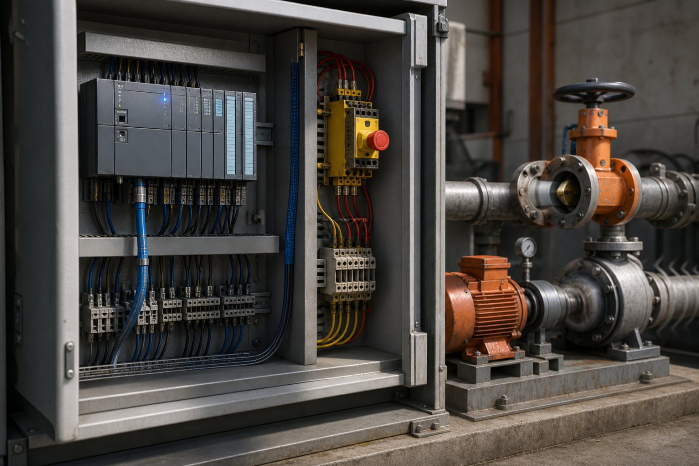 Una escritura inesperada modifica un parámetro de un proceso controlado por Siemens S7, con la protección de seguridad separada del control básico.