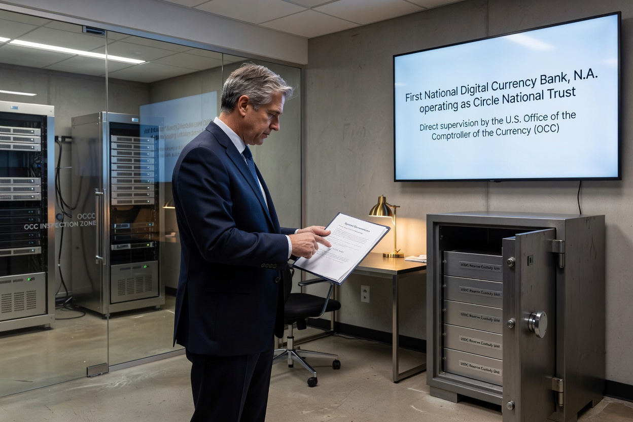 Регулируемое хранение резервов USDC в Circle National Trust под надзором OCC