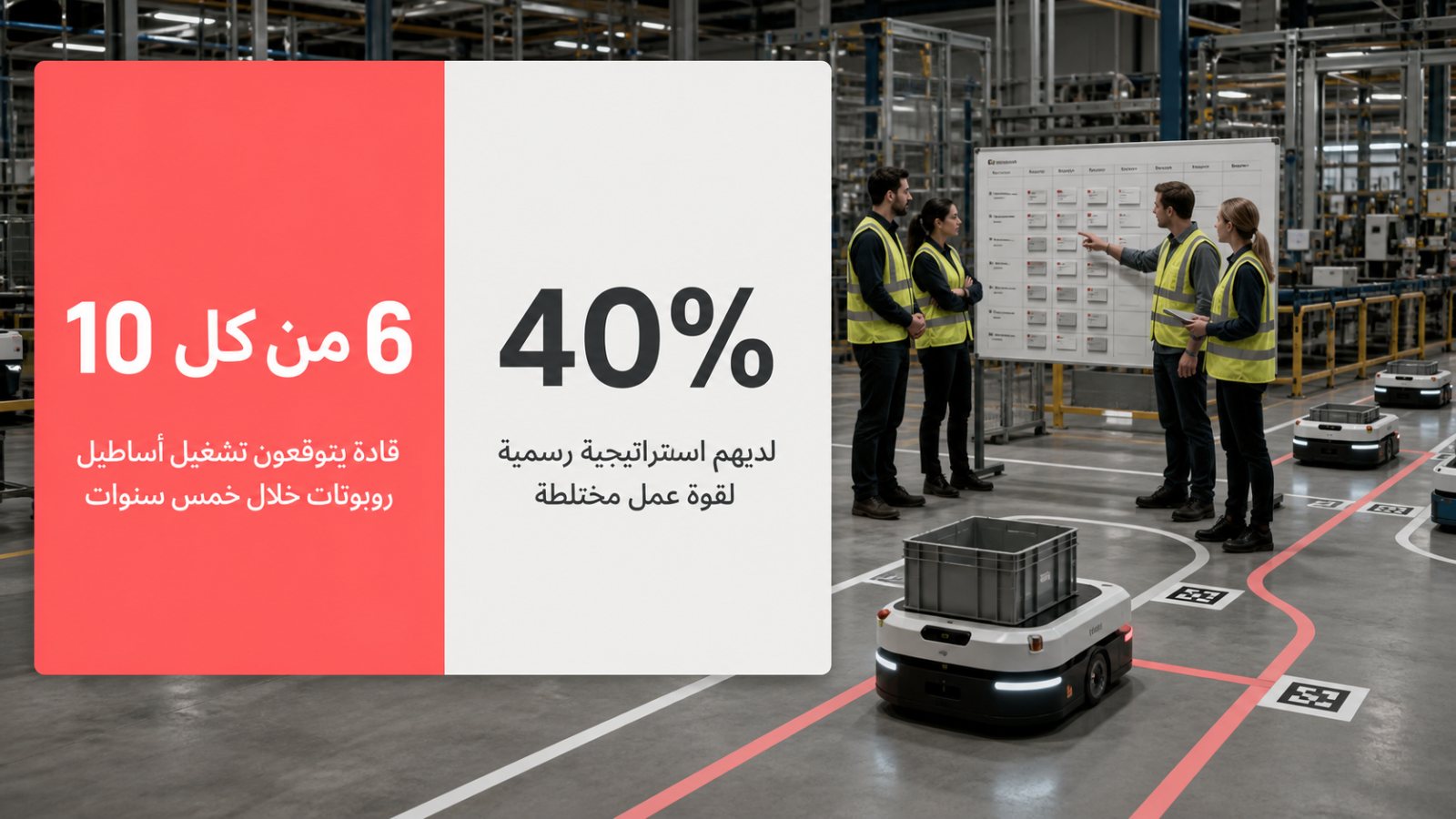 6 من كل 10 قادة يخططون للروبوتات، لكن 40% فقط أعدّوا فرقهم
