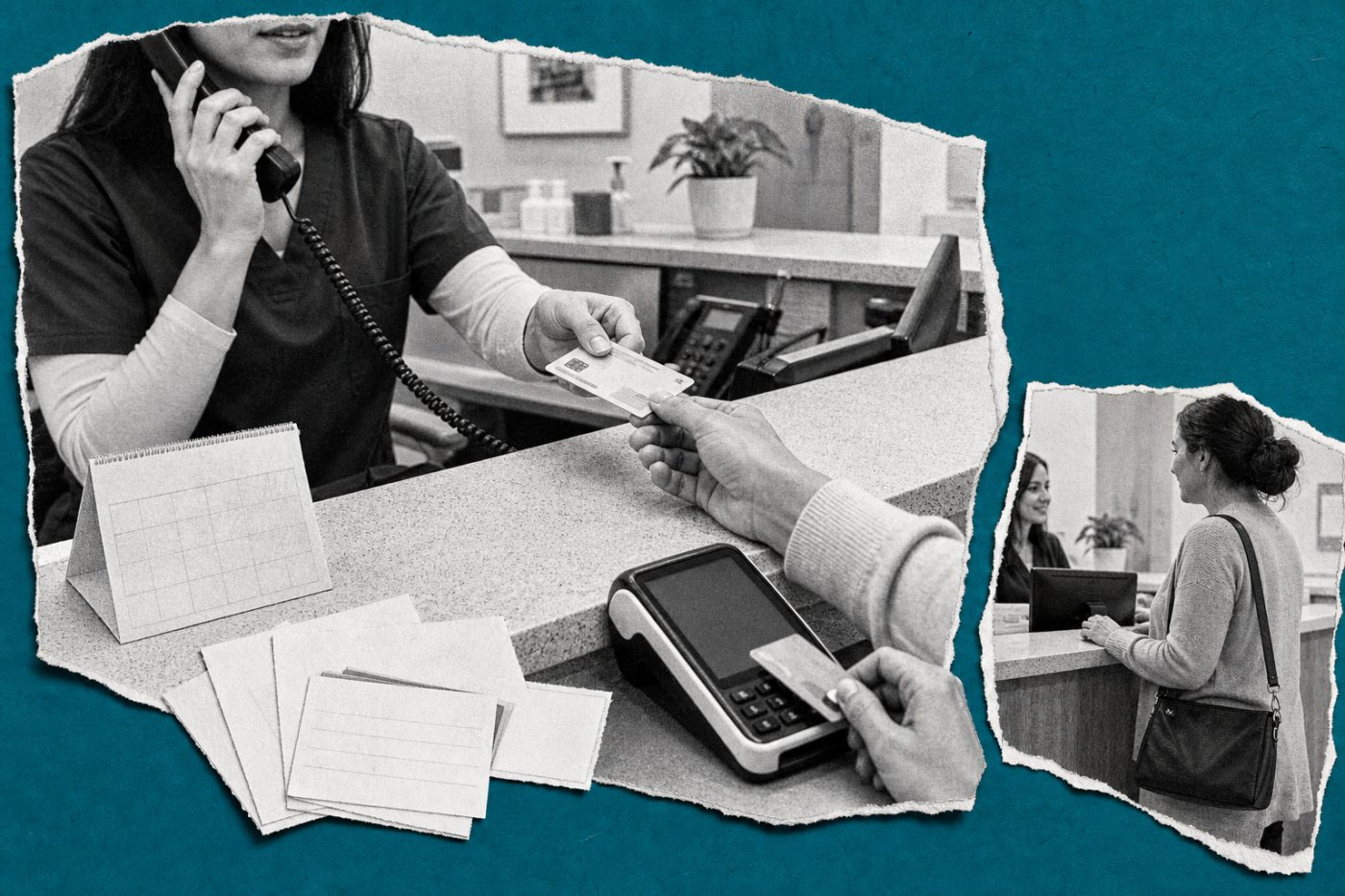 La plataforma de Weave integra comunicaciones, citas, verificación de seguros y cobros en una consulta sanitaria.