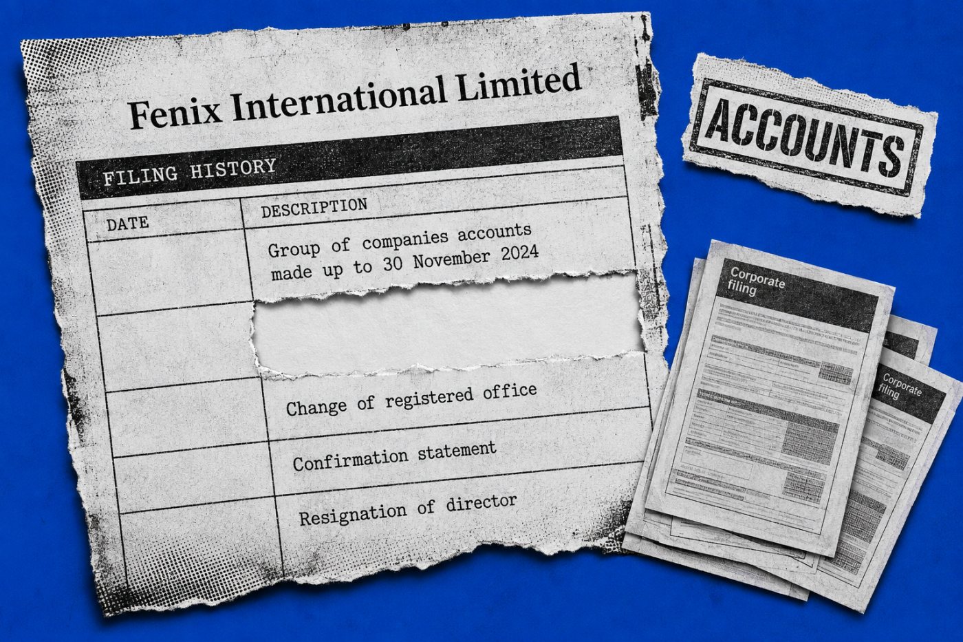 L’historique de Fenix International s’arrête aux comptes 2024 malgré plusieurs formalités publiées en 2026.