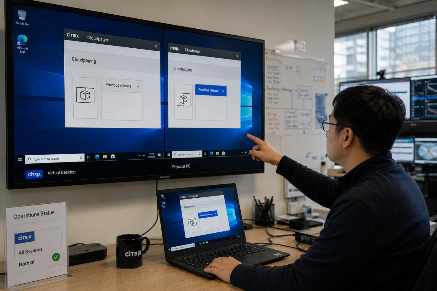 Cloudpager가 기본 이미지를 다시 만들지 않고 앱 릴리스만 이전 버전으로 되돌리는 흐름