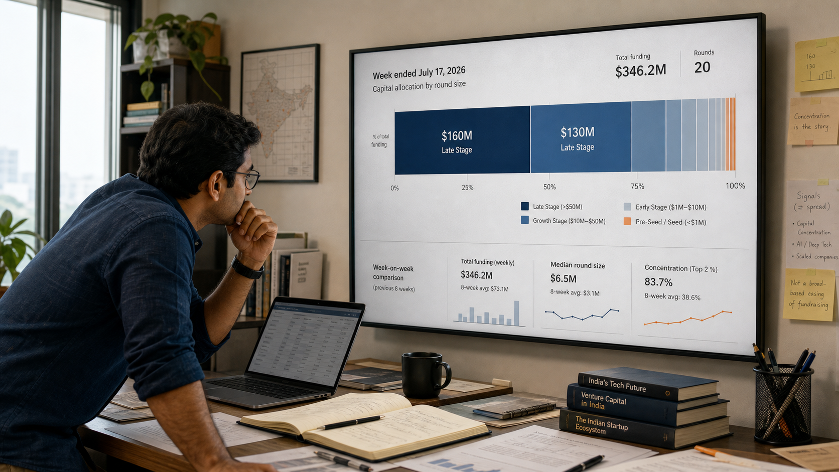 Indian Startups Witness Explosive Funding Surge, Topping $346 Million in Just 7 Days