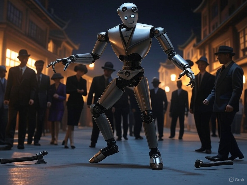 Chinese Humanoid Robot by EngineAI Masters Iconic "Axe Gang" Dance from Kung Fu Hustle