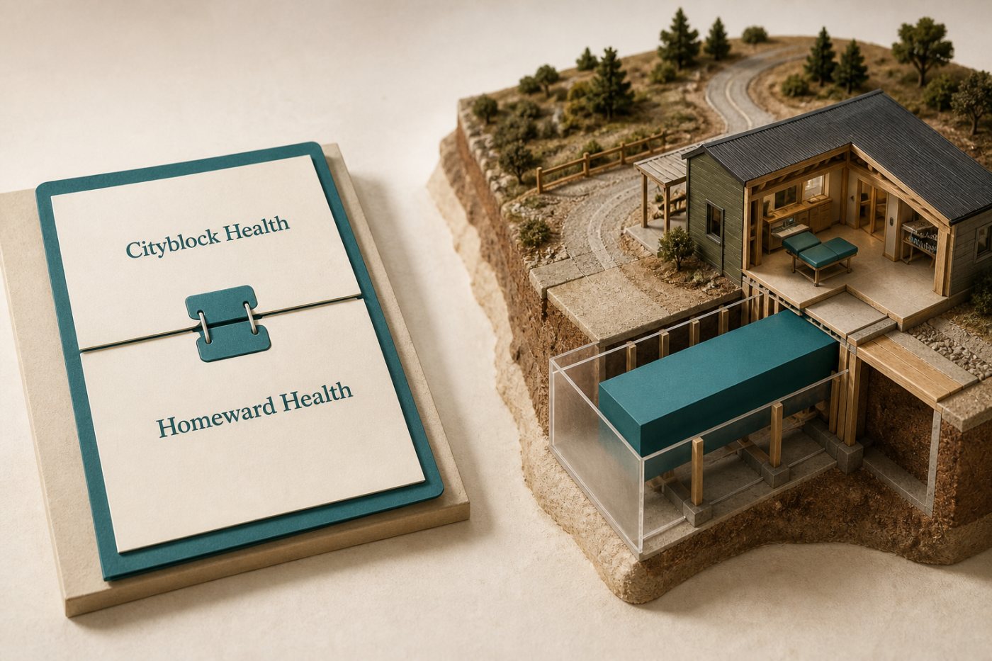 Cityblock’s all-stock agreement for Homeward is shown as distinct from the separate growth financing.