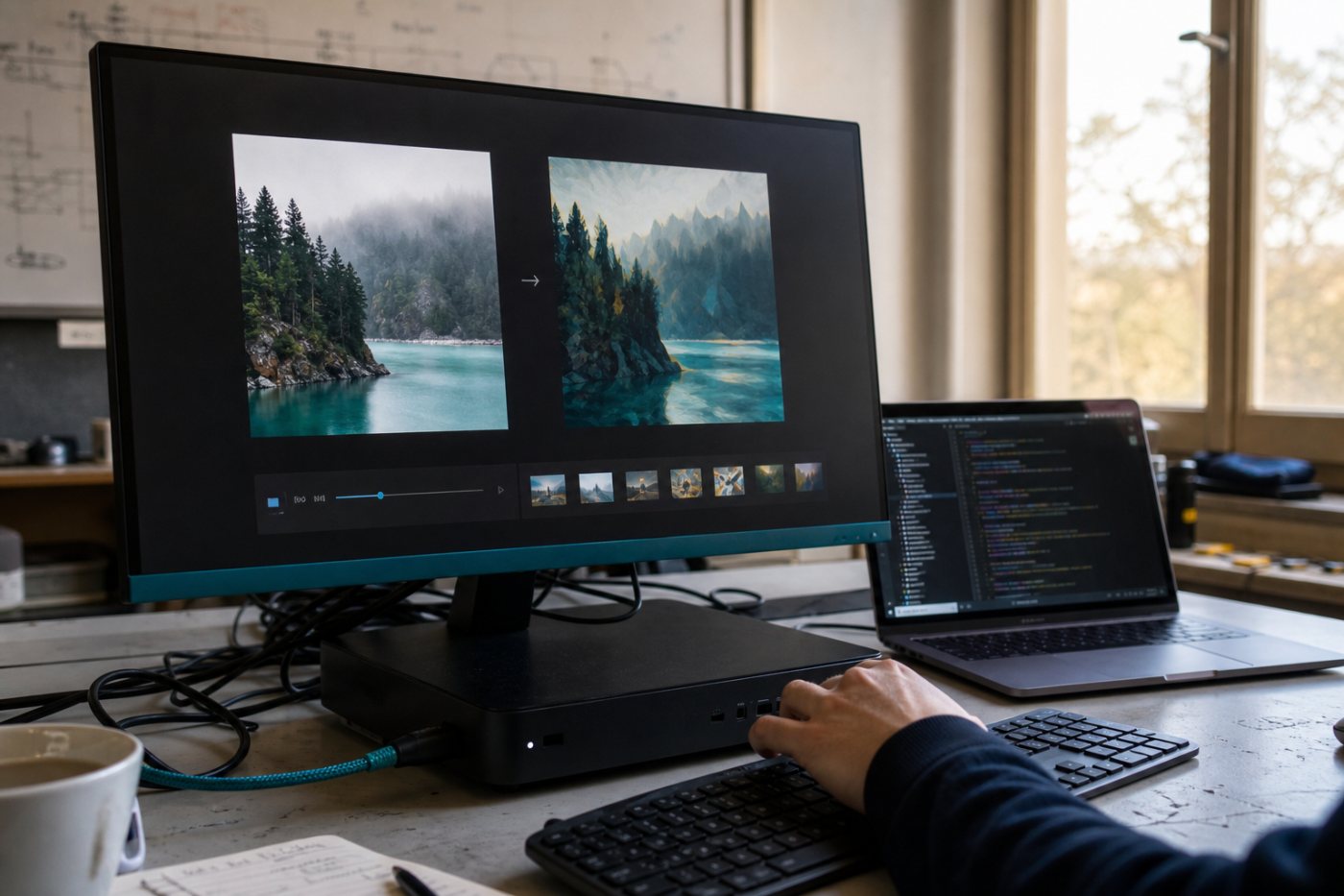 Hugging Face Space verarbeitet eine Probeeingabe als Demo, getrennt von einer produktiven Bereitstellung
