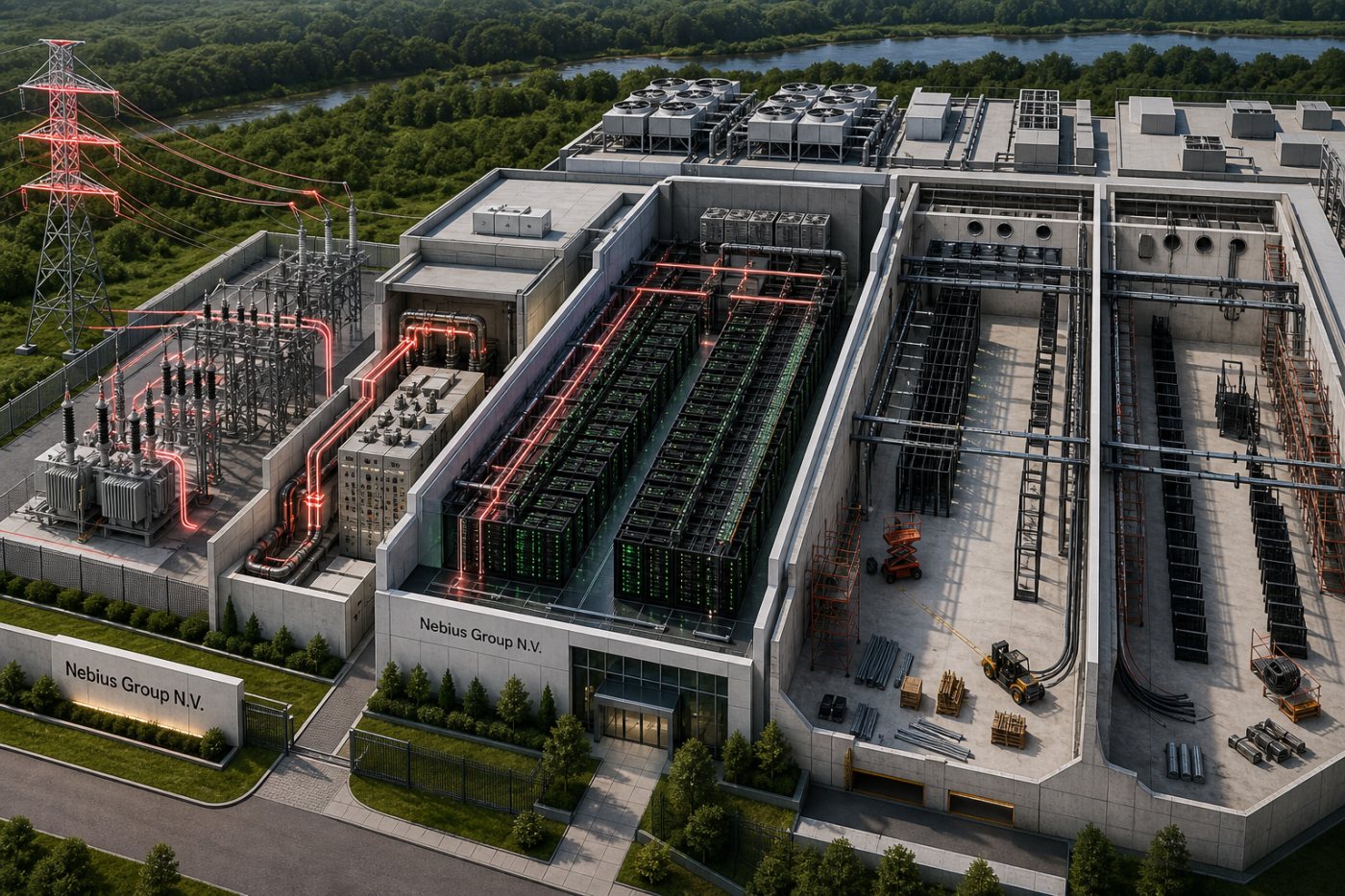 Parte da capacidade de data center já opera, enquanto novos módulos aguardam energia e comissionamento.