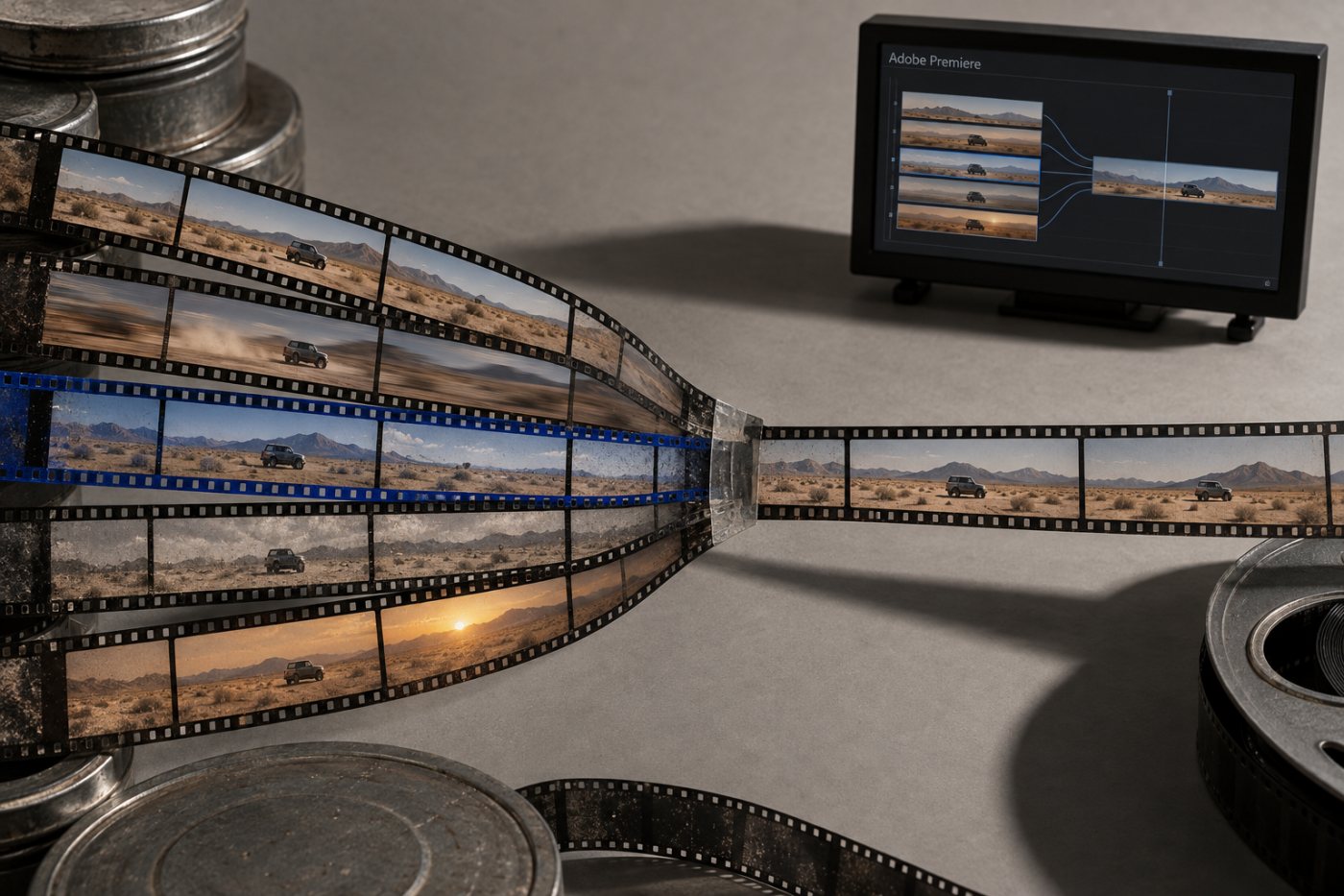 Five AI model choices produce alternatives for one missing shot before a single version enters the Premiere sequence.