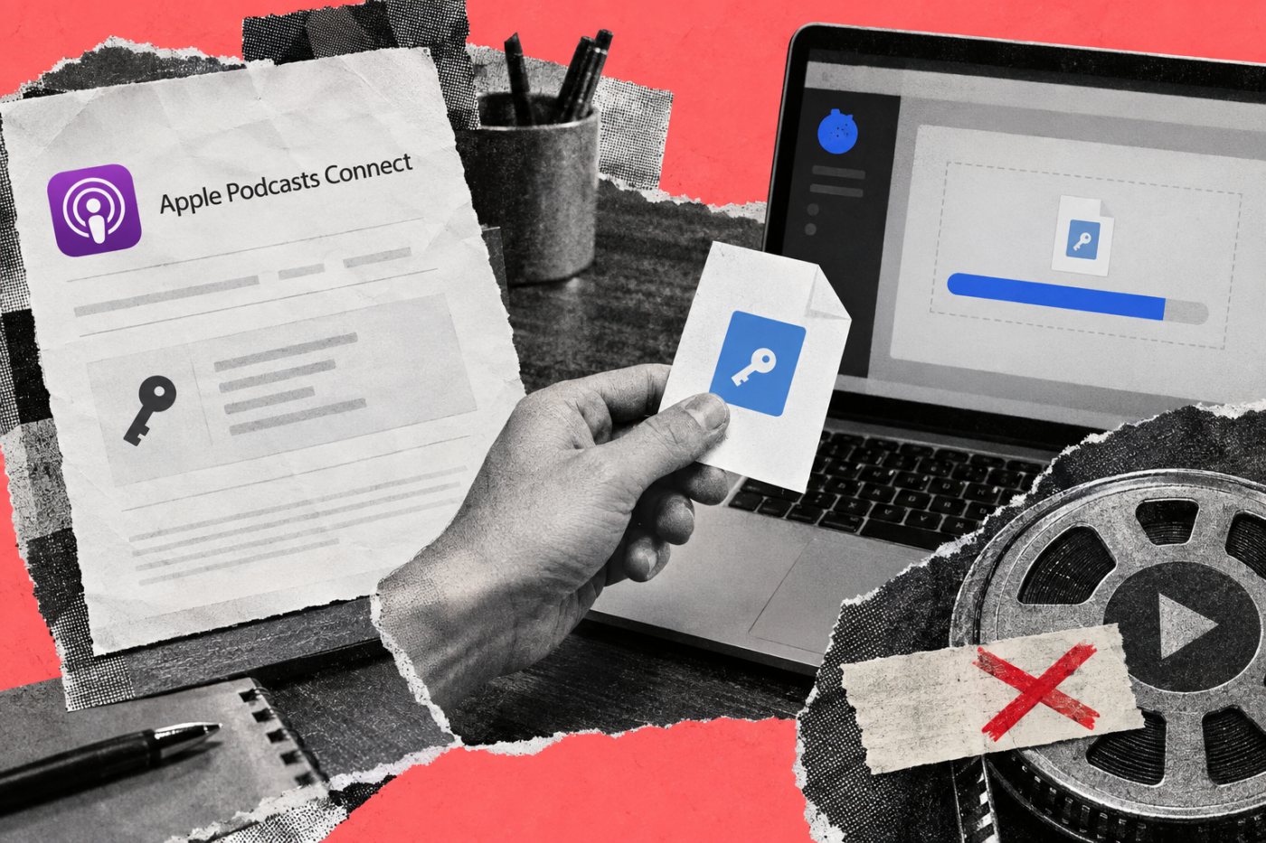 An Apple Podcasts Connect API key authorizes Blubrry Publisher to deliver a video show.