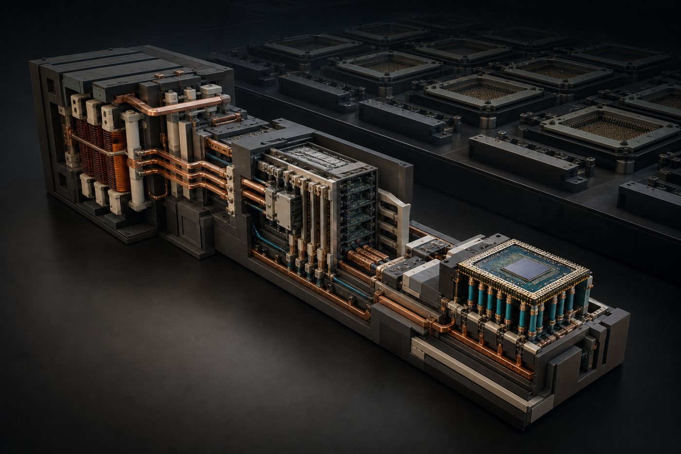 Navitas and Claros technologies cover successive stages from grid conversion to processor-level power delivery.