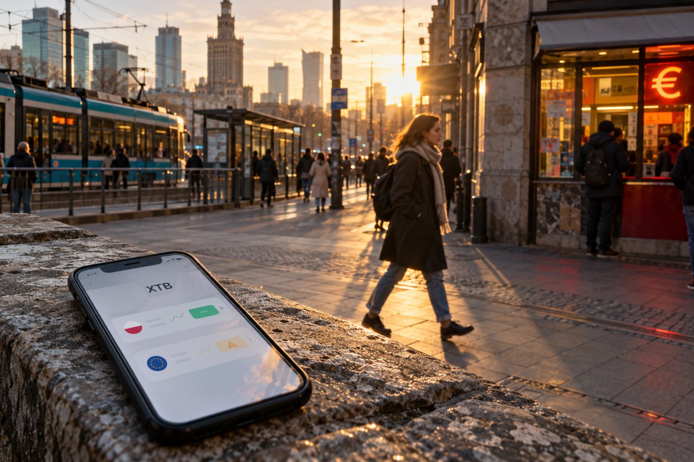 Zakup ETF-u przez XTB w PLN nie wymaga przewalutowania, a zakup notowania w EUR z rachunku PLN wiąże się z marżą 0,5%.