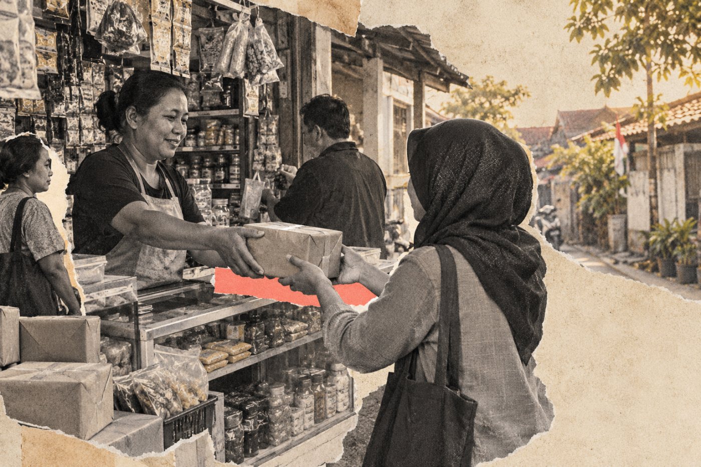 Kegiatan perdagangan eceran tetap berjalan saat pelaku usaha memeriksa data NIB dan izin yang sudah dimiliki.