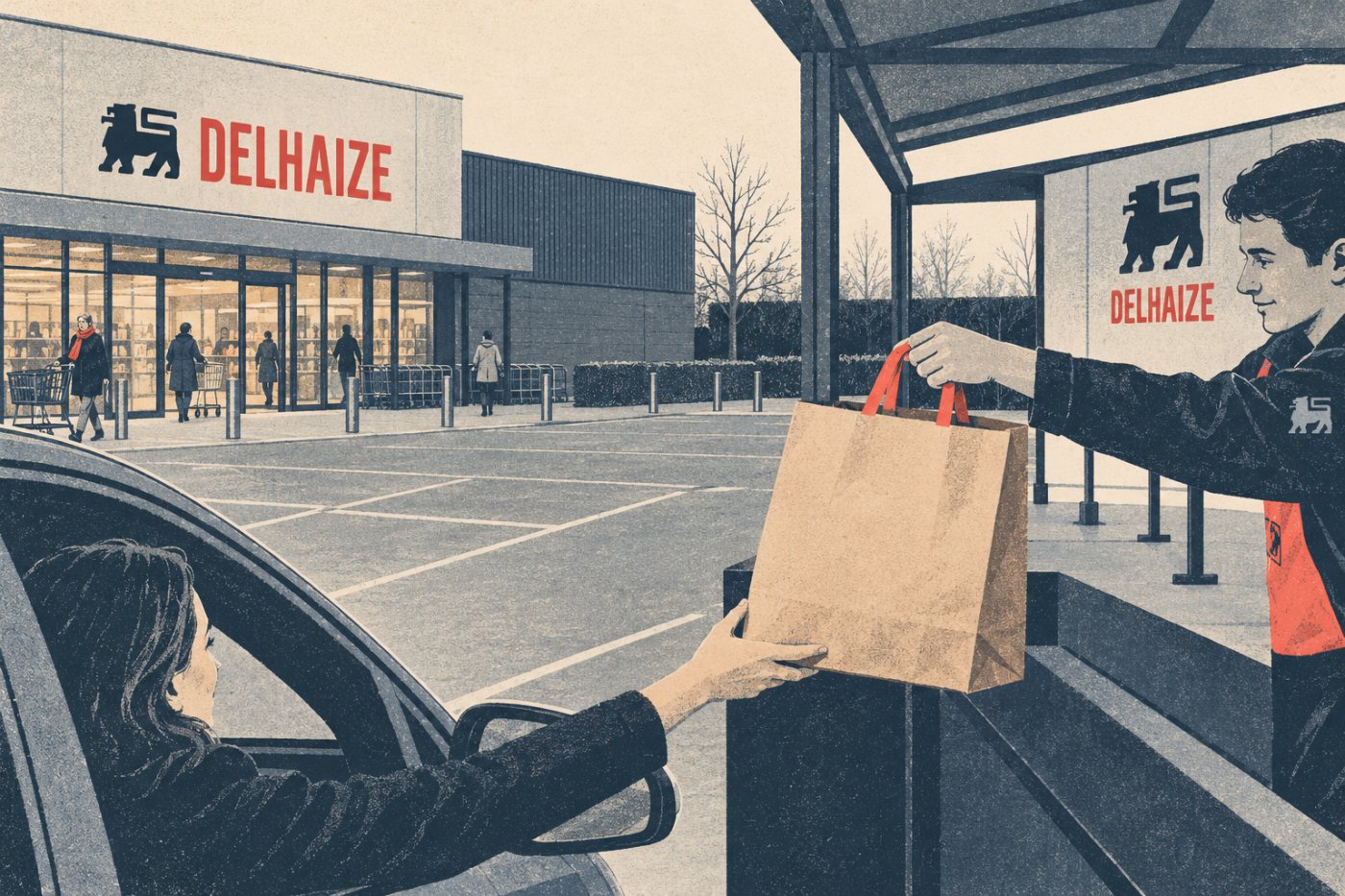 Delhaize-winkels blijven open en online bestellen keert in België met beperkte tijdsloten terug.