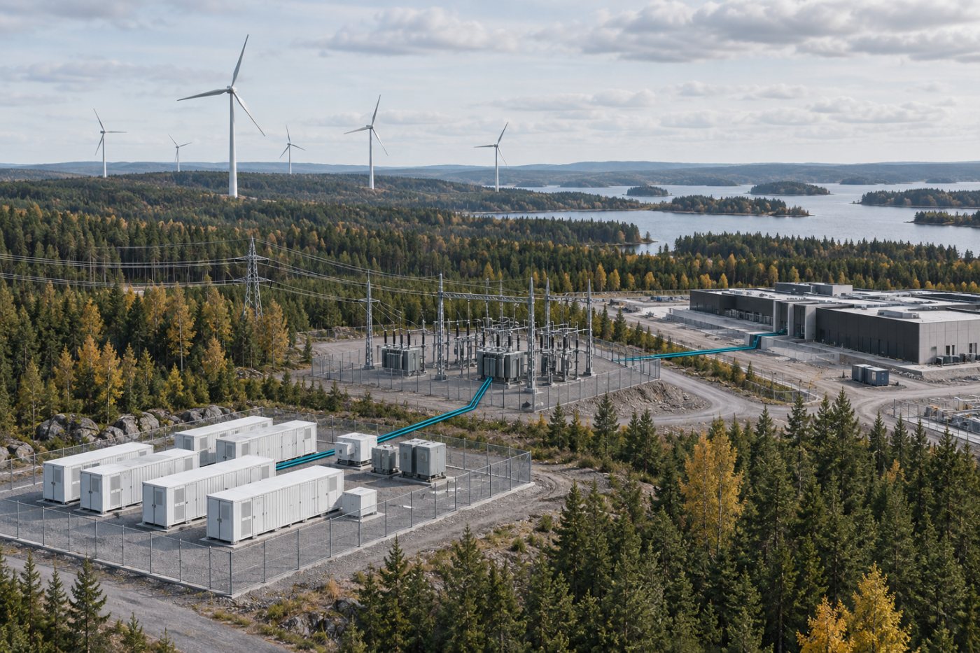 Kajaani data center-এর পাশে ৯৪ MW battery, wind ও grid-এর স্বল্পমেয়াদি ভারসাম্য