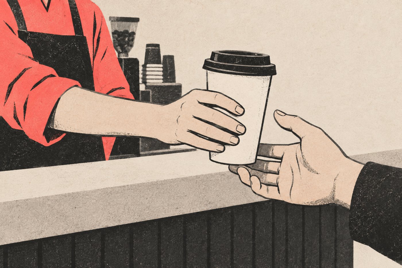 Layanan Kopi Kenangan memperlihatkan aktivitas usaha dan pekerjaan lini depan yang relevan bagi pemeriksaan sensus.