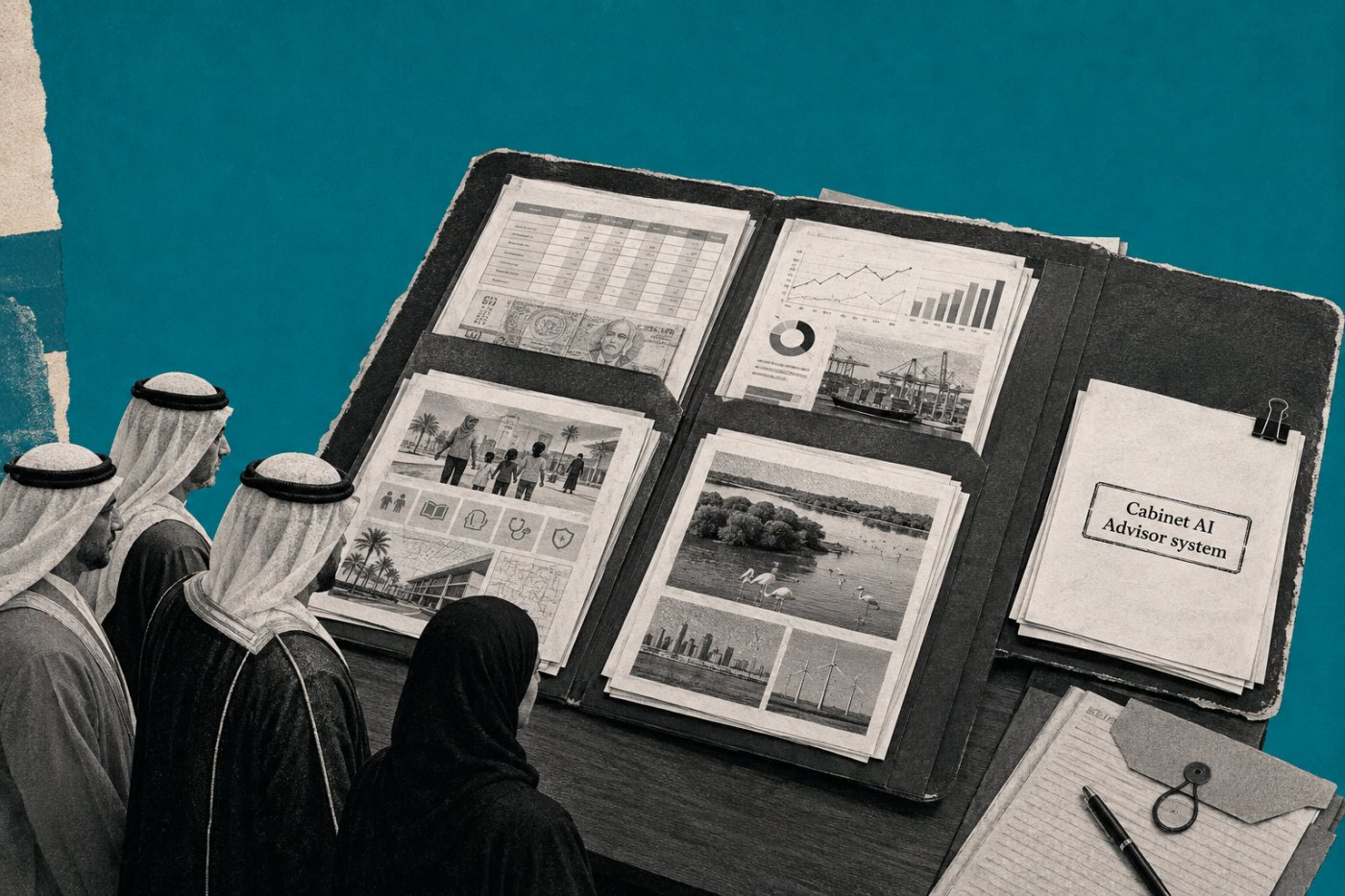 نظام مستشار مجلس الوزراء يحلل ملف سياسة حكومية عبر أربعة أبعاد قبل تقديم التوصية.