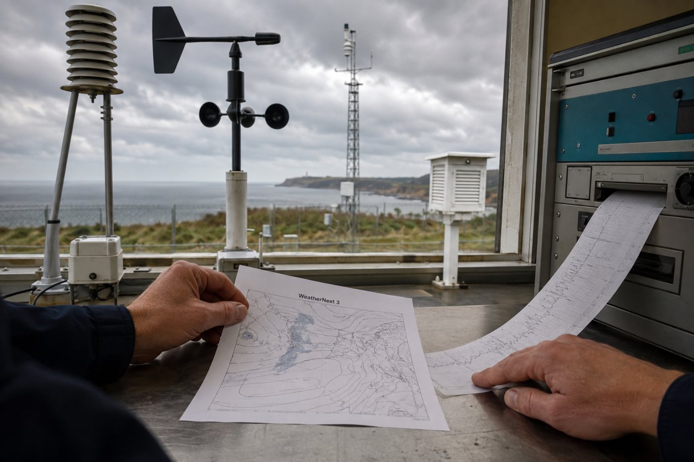 Evaluación en vivo de previsiones de WeatherNext 3 frente a mediciones registradas por estaciones meteorológicas