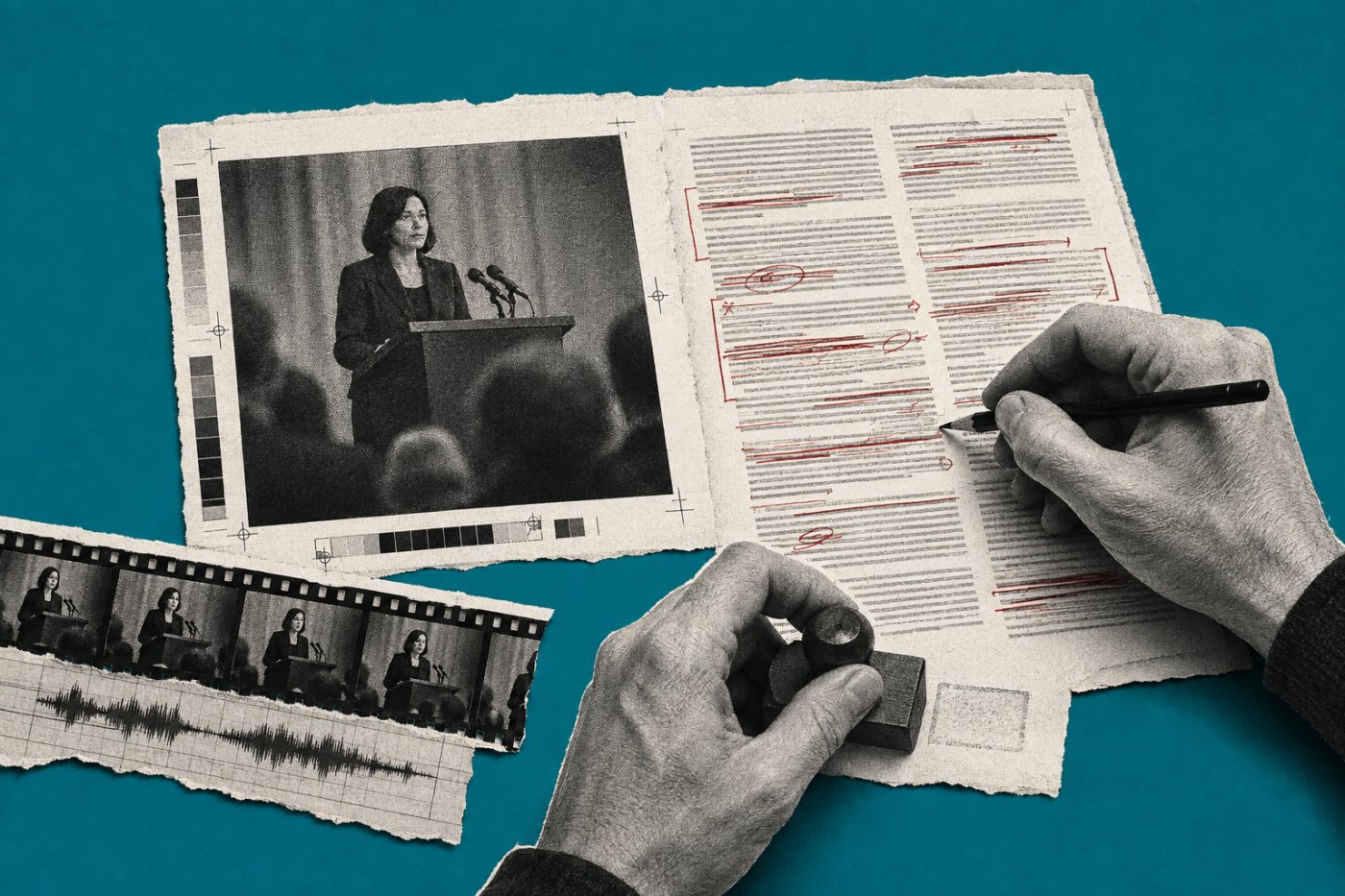 Editorial review separates a deepfake disclosure decision from reviewed public-interest text.