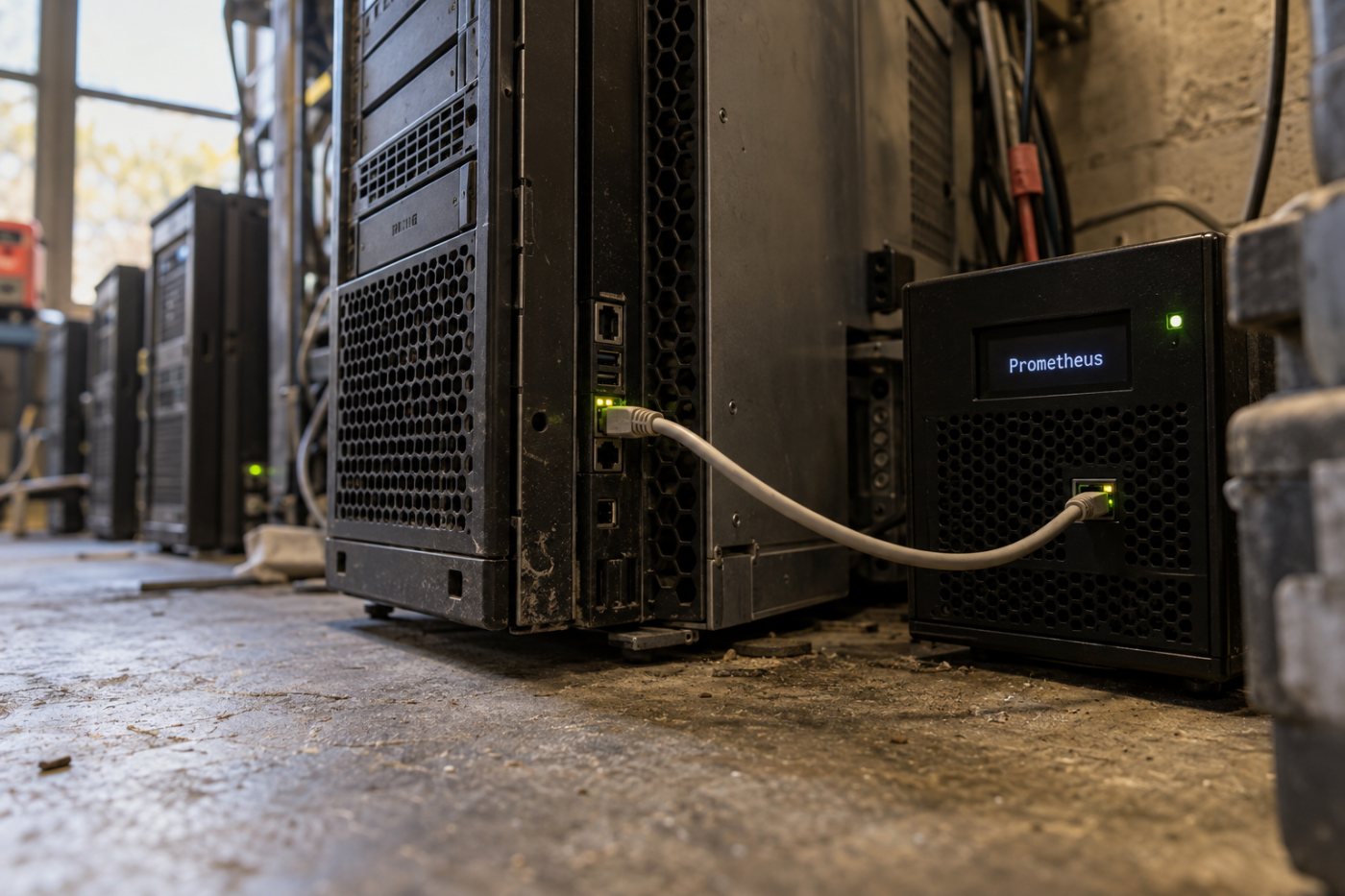 Un host envía métricas a Prometheus, cuya operación se compara con la facturación por host de Datadog.