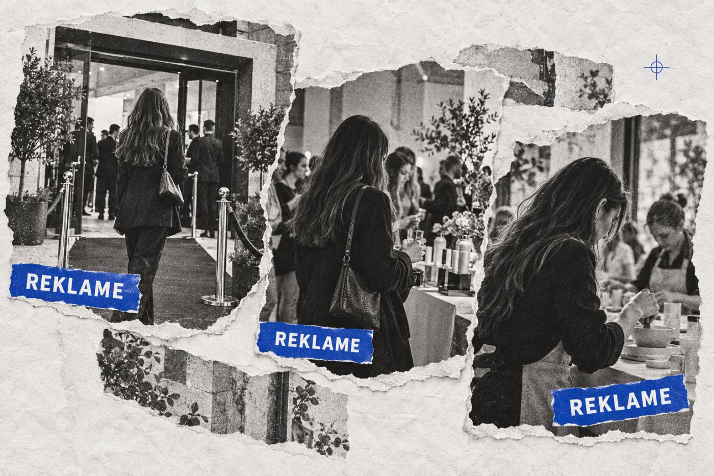 Hver kommerciel Instagram-story ved et arrangement har sin egen tydelige reklamemarkering.