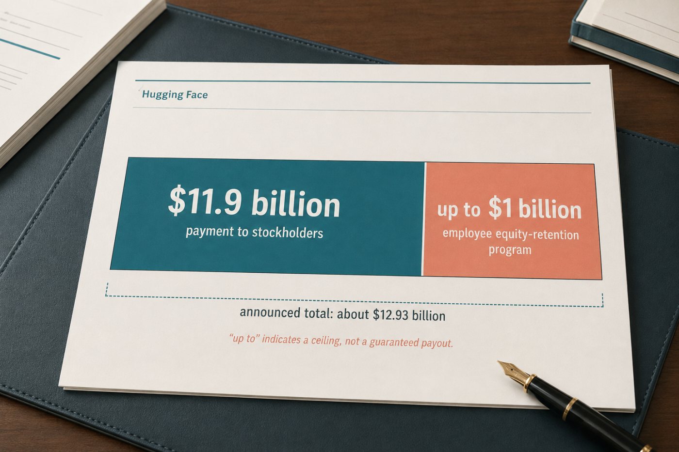 The Hugging Face deal’s stockholder payment and separate employee retention component