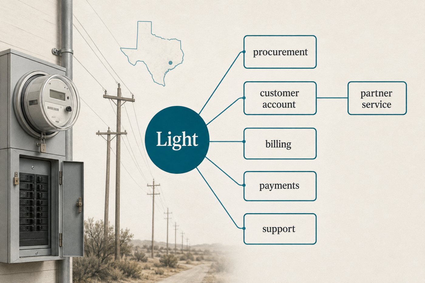 Инфраструктура Light объединяет закупку электроэнергии, расчёты и подключение партнёрских тарифов.
