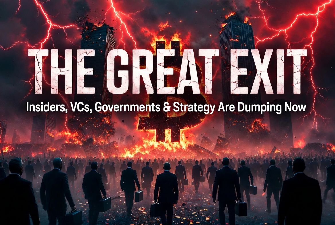 Part 9: The Great Exit – How Insiders, VCs, Governments, and Even Bitcoin’s Biggest Corporate Holder Are Dumping Right Now