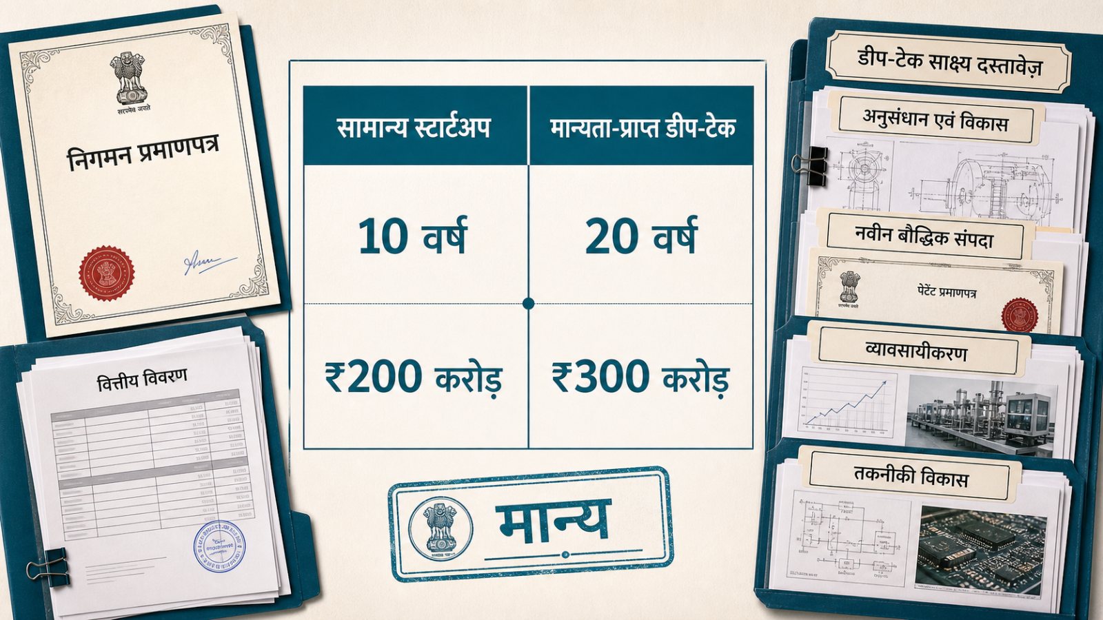 डीप-टेक स्टार्टअप को अब 20 साल की पहचान—कारोबार सीमा ₹300 करोड़