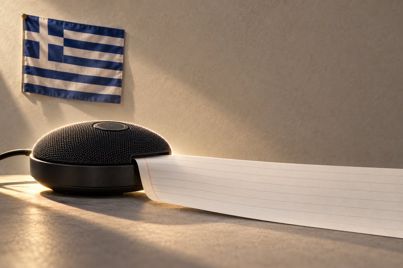 Η επιλογή Ελληνικά (Ελλάδας) καθορίζει τη γλώσσα της μεταγραφής σε σύσκεψη Microsoft Teams.