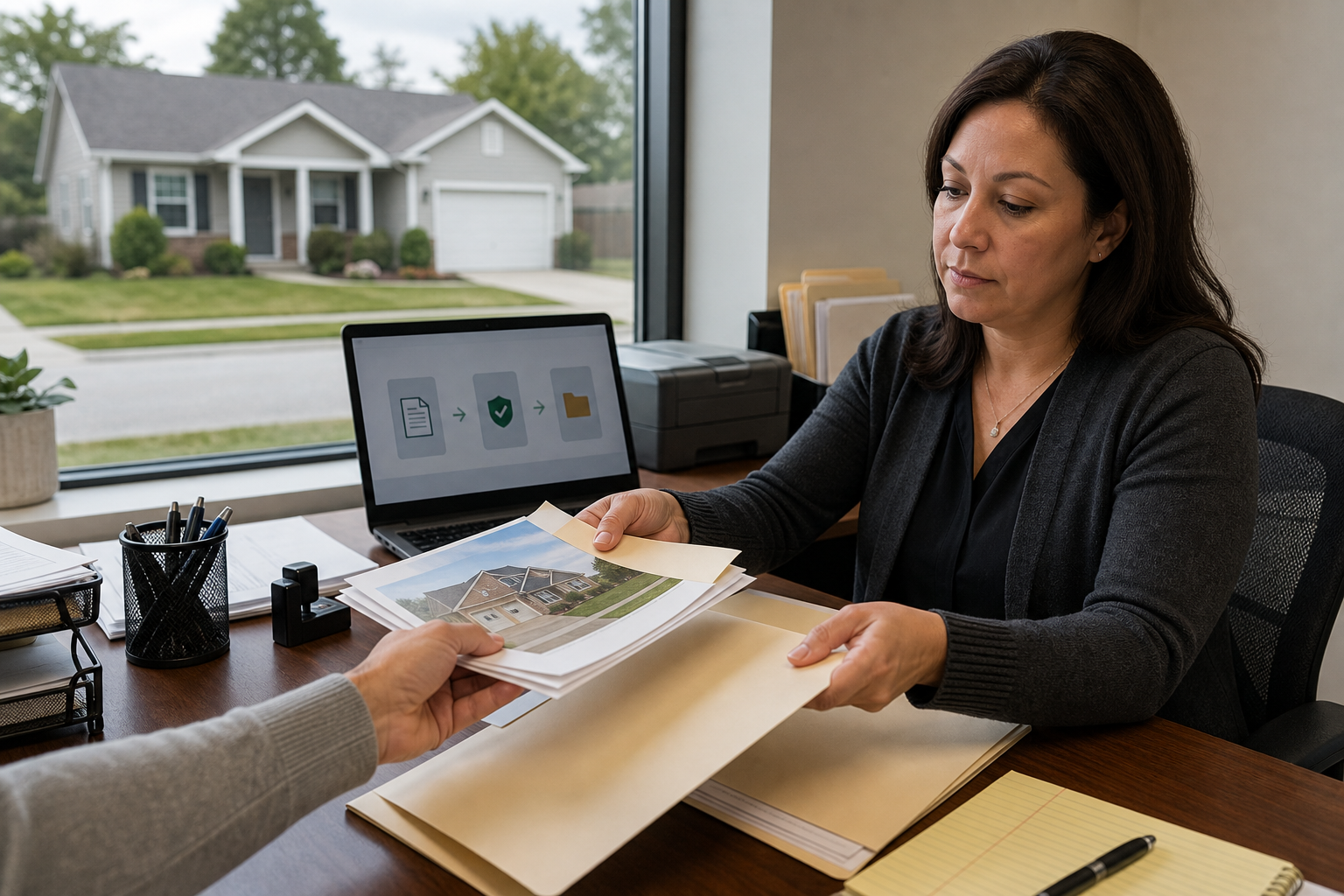 Eligible refinance file entering a streamlined title acceptance workflow