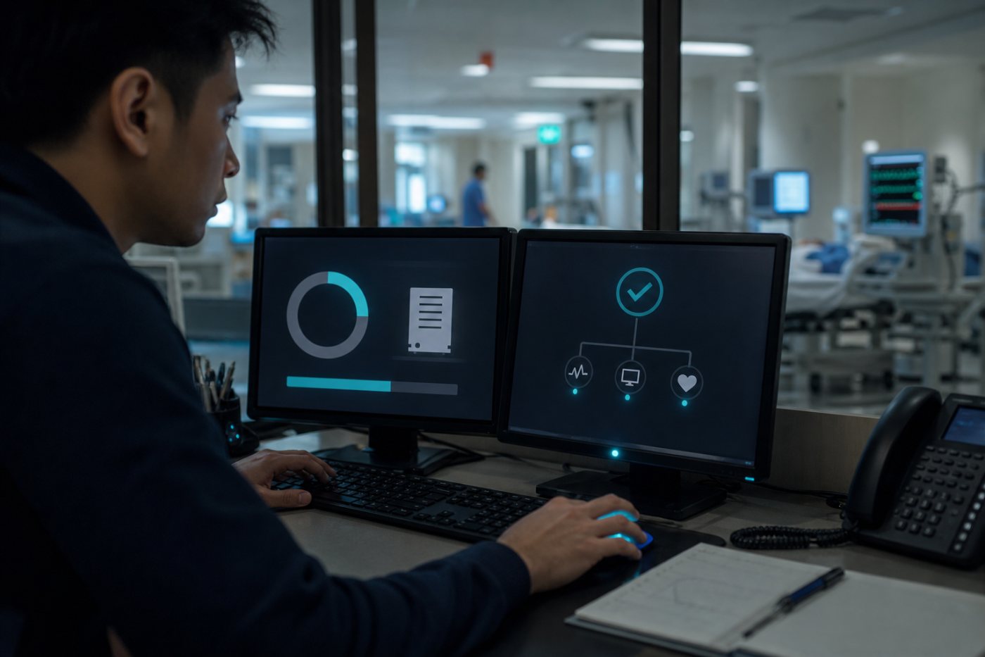 Hospital systems remain operational while defenders separate unpatched weaknesses from verified compensating controls.