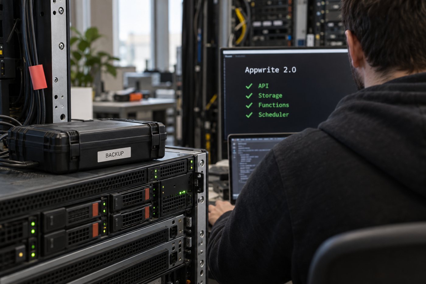 Appwrite 2.0 auto-hébergé passe de 33 à 16 conteneurs