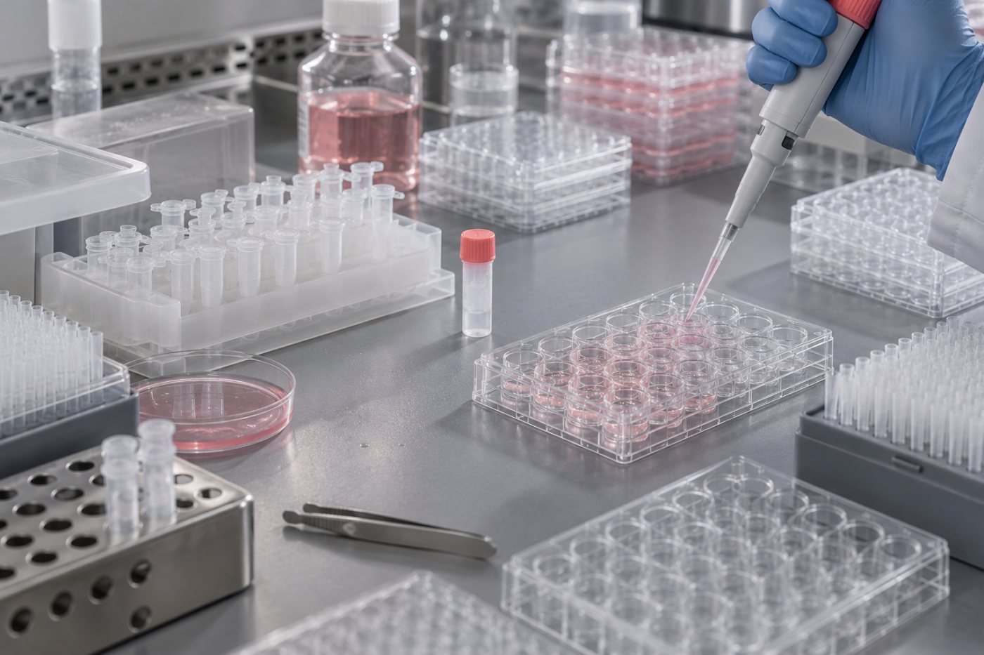 Výskum Undecimal Bio v cambridgeskom laboratóriu zameraný na meranie doručovania siRNA do buniek.