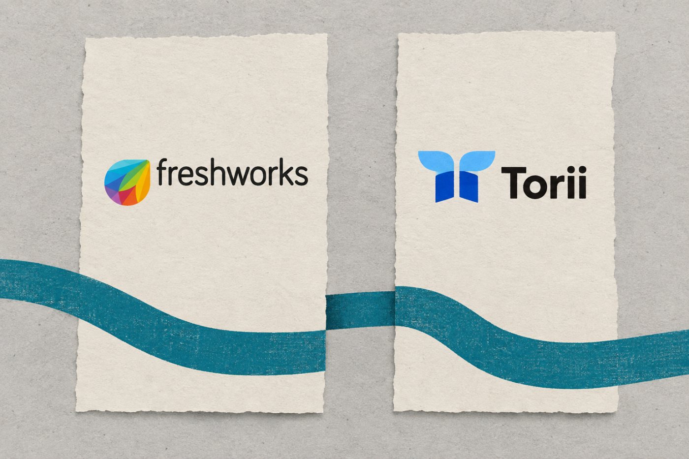 Merki Freshworks og Torii standa saman í tilkynningu um kaupsamning, en félögin starfa áfram hvort í sínu lagi fram að lokun.
