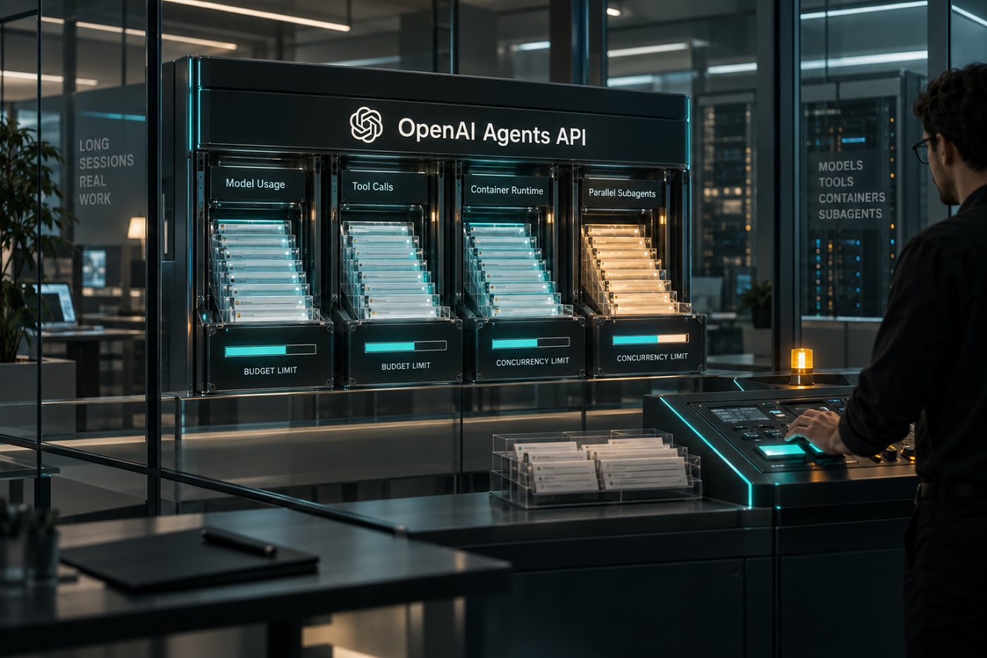 Phiên Agents API được theo dõi chi phí, lượt gọi công cụ và số subagent chạy đồng thời.