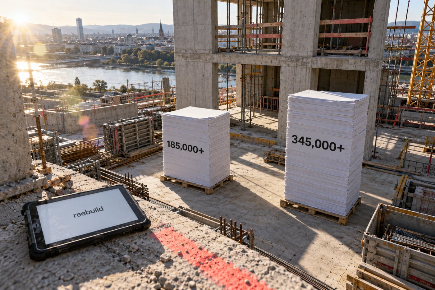 Produktová stránka reebuild a investičné oznámenie uvádzajú rozdielne počty spracovaných dokladov bez spoločného rozhodného dátumu.