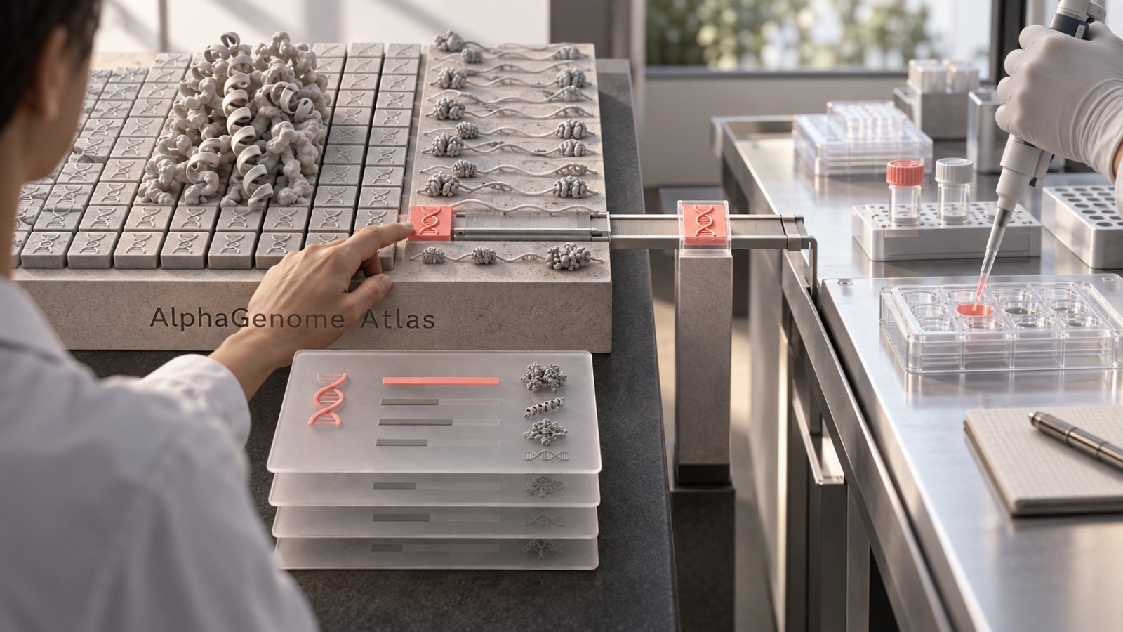 AlphaGenome Atlas ने 9 अरब DNA बदलाव पहले ही आँके—नतीजा निदान नहीं