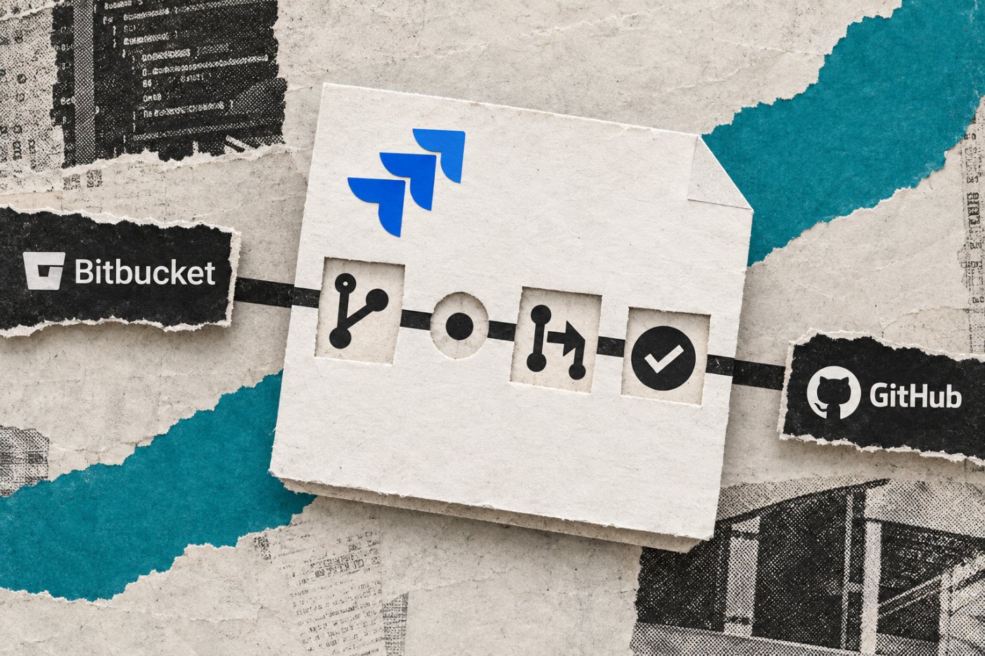 Un ticket Jira relié aux événements de développement provenant de Bitbucket Cloud ou de GitHub Cloud.