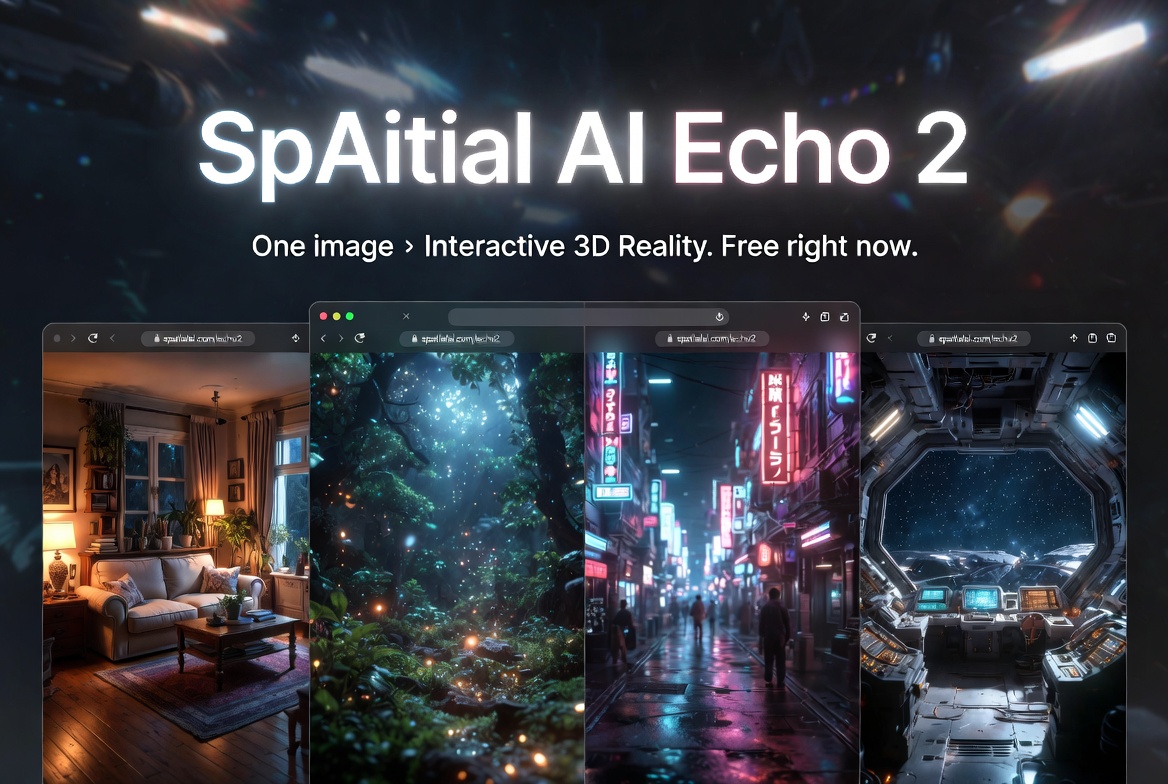 SpAItial AI Echo-2: The Free “World Generator” That Turns One Image Into an Interactive 3D Reality