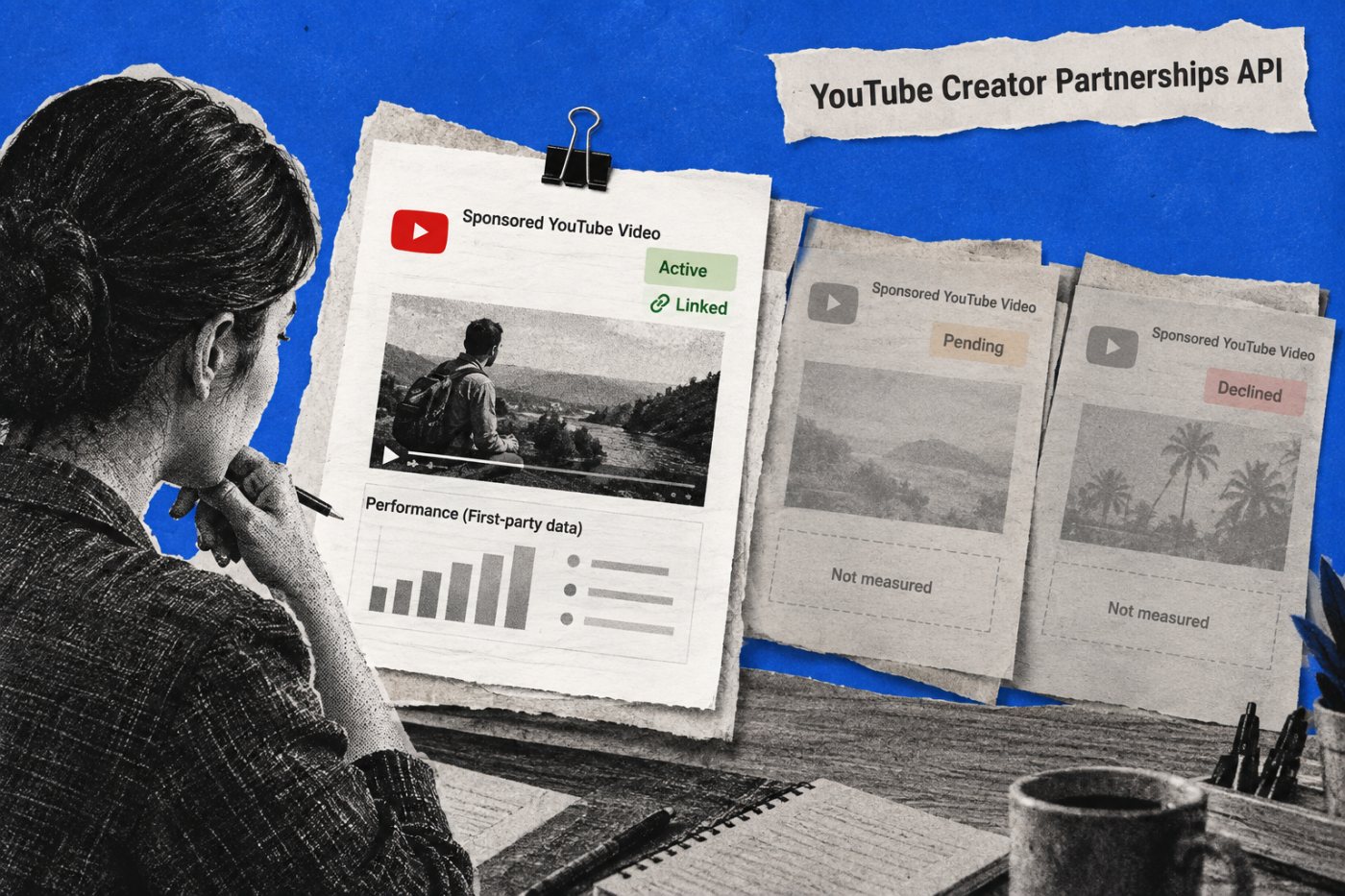 सक्रिय जुड़े YouTube वीडियो के आँकड़े उपलब्ध हैं, जबकि लंबित और अस्वीकृत सामग्री मापन से बाहर है।