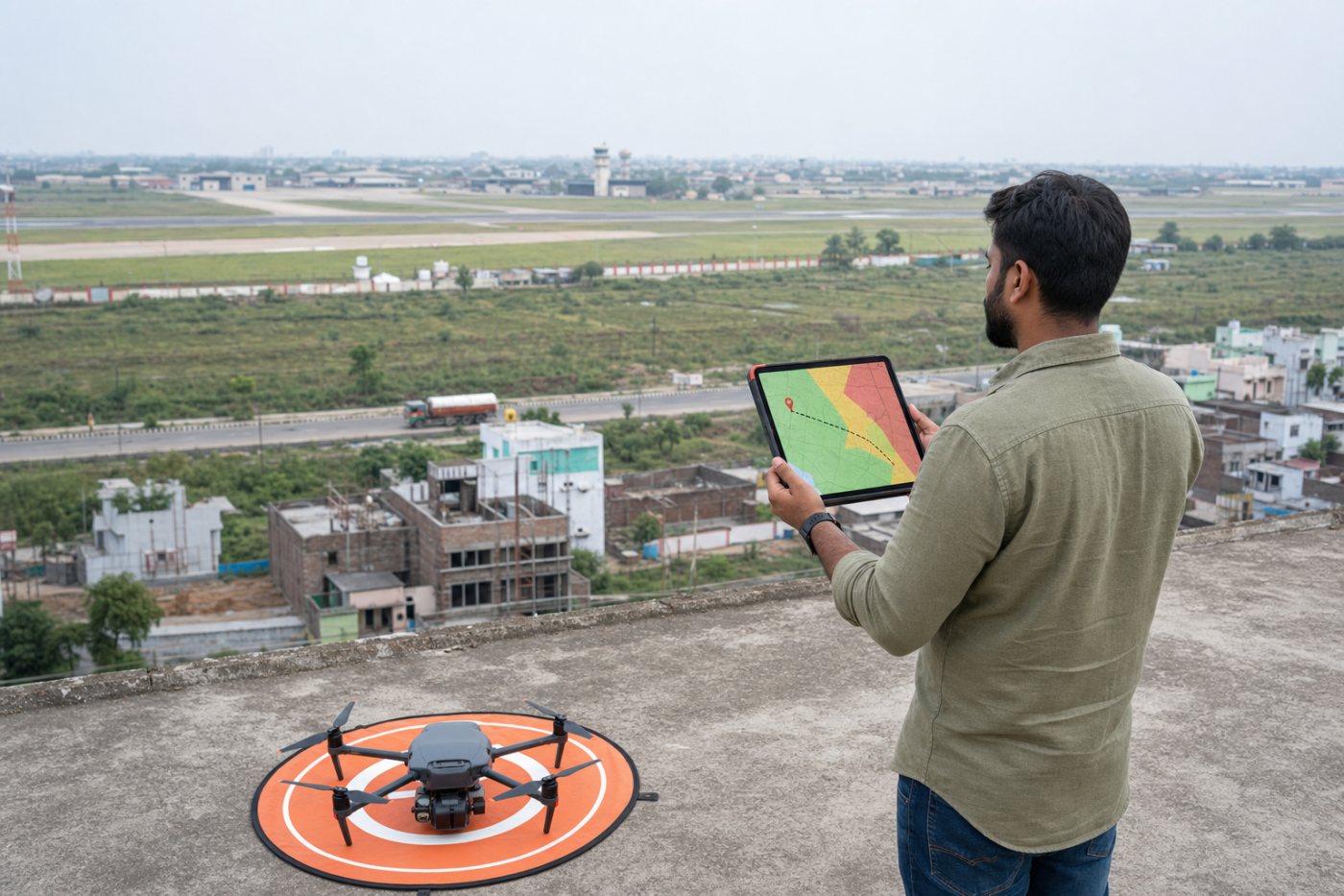 DigitalSky पर उड़ान बिंदु, मार्ग, ऊँचाई और हवाई क्षेत्र श्रेणी की जाँच