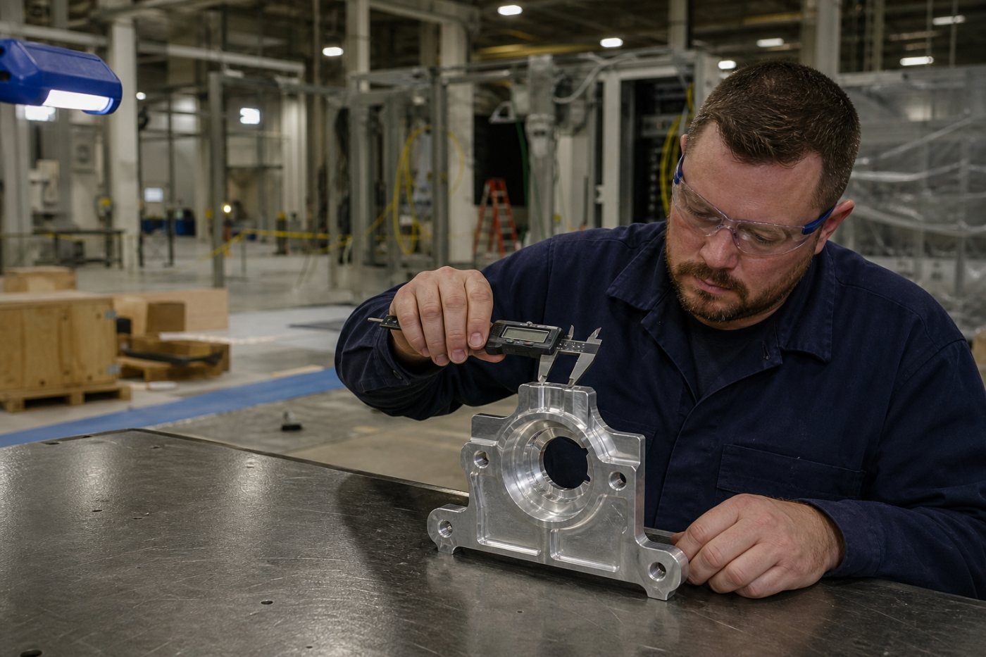 Red River Army Depot personnel integrate advanced manufacturing equipment and inspect a component during the project’s first phase.