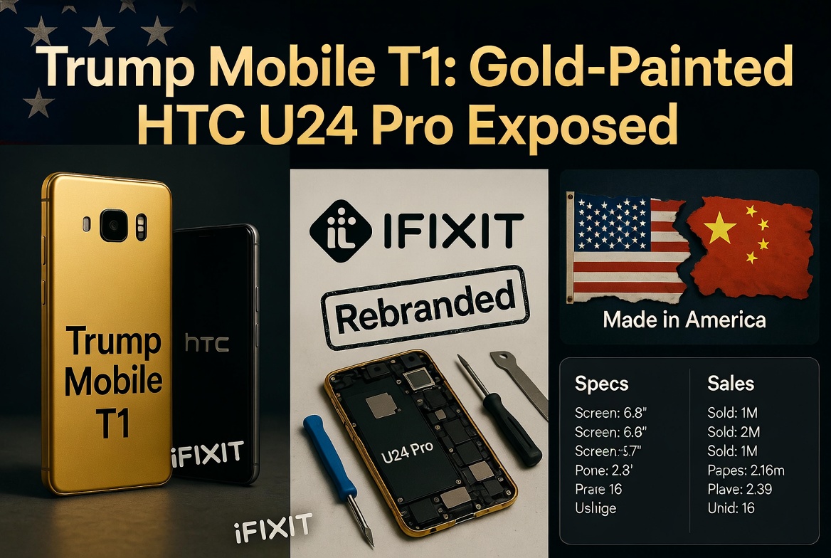 iFixit Teardown Confirms: Trump Mobile T1 Is Just a Gold-Painted HTC U24 Pro