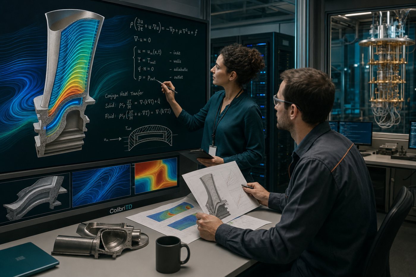 Des chercheurs quantiques et des ingénieurs métiers développent H-DES à partir des contraintes d’une simulation industrielle.