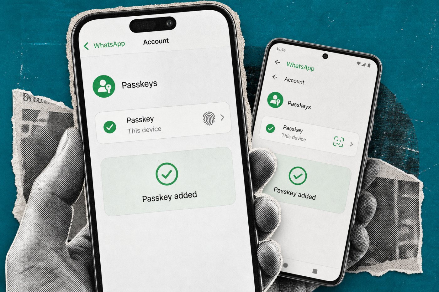 ایک WhatsApp اکاؤنٹ کے لیے Android اور iOS پر متعدد passkeys کا اندراج